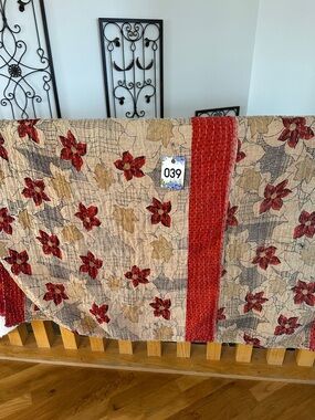 K39 Reversible Twin Kantha Quilt